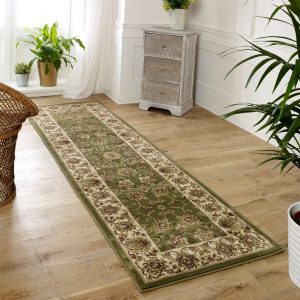 Kendra 3330 Green 68cm x 235cm Hall Runner UK Mainland Free Shipping