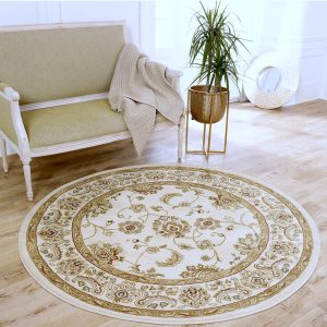 Kendra 2330X Cream 150cm Circle Traditional UK Mainland Free Shipping