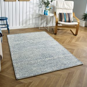 Milano Blue 80cm x 150cm Wool UK Mainland Free Shipping