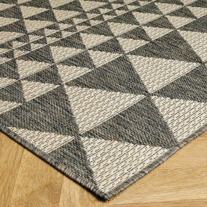 Prism Stone Grey 120cm x 160cm Jute UK Mainland Free Shipping