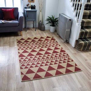 Prism Red 120cm x 160cm Jute UK Mainland Free Shipping