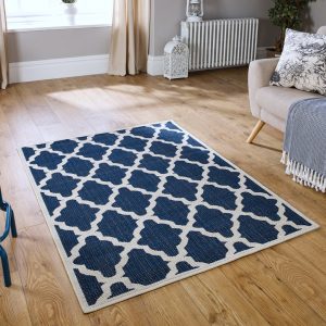 Moda Trellis Blue 80cm x 150cm Jute UK Mainland Free Shipping