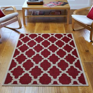 Moda Trellis Red 120cm x 160cm Jute UK Mainland Free Shipping