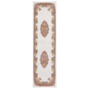 Royal Aubusson Cream/Beige 68cm x 235cm Hall Runner UK Mainland Free Shipping