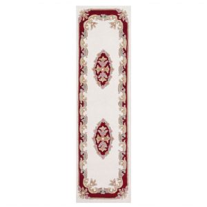 Royal Aubusson Cream/Red 68cm x 235cm Traditional UK Mainland Free Shipping