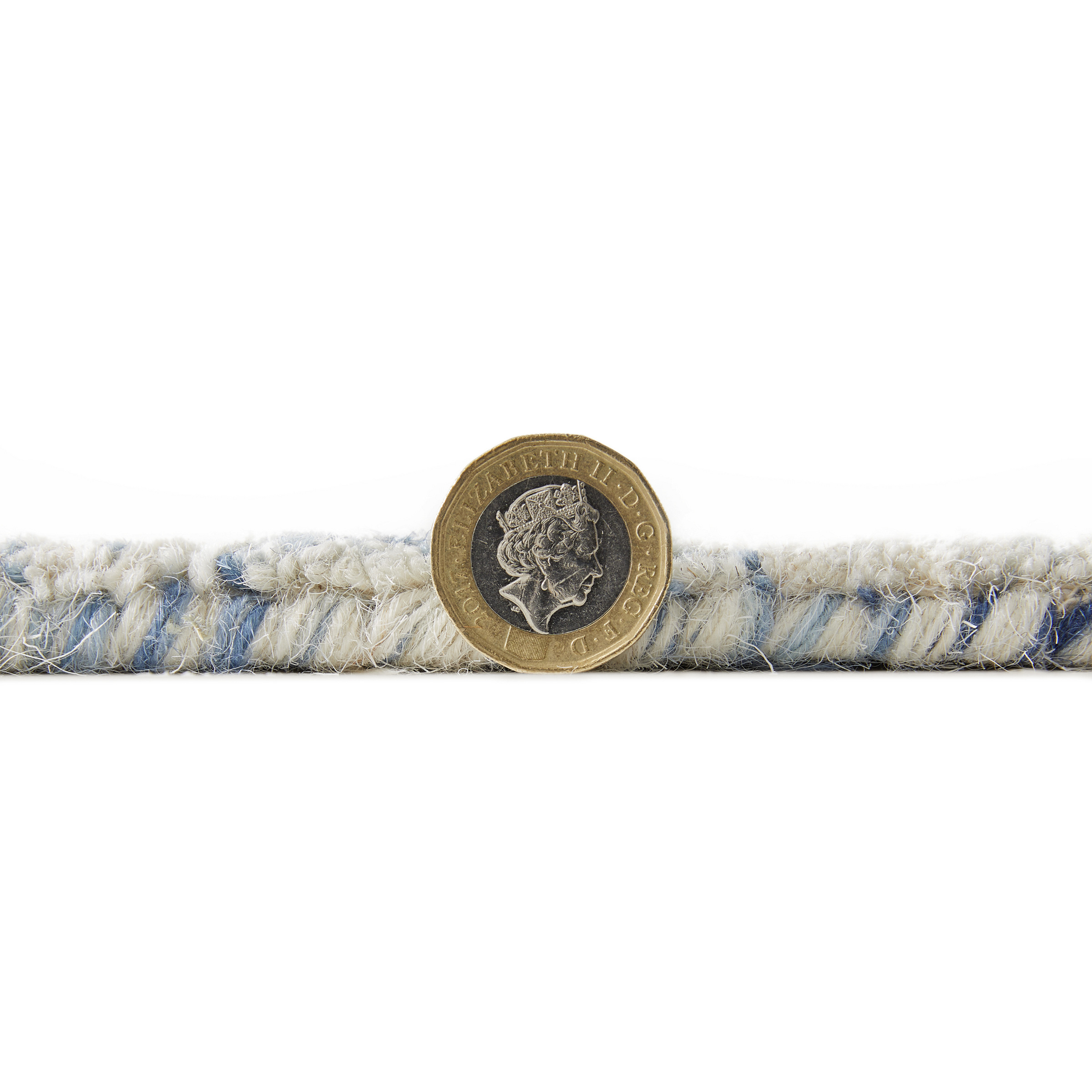 Cream Teal Wool Rug | Elements Spiral | 160 x 230cm Wool UK Mainland Free Shipping