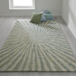 Contemporary Multi Wool Rug | Elements Vortex | 160 x 230cm Wool UK Mainland Free Shipping