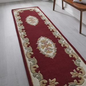Royal Aubusson Red 68cm x 235cm Hall Runner UK Mainland Free Shipping