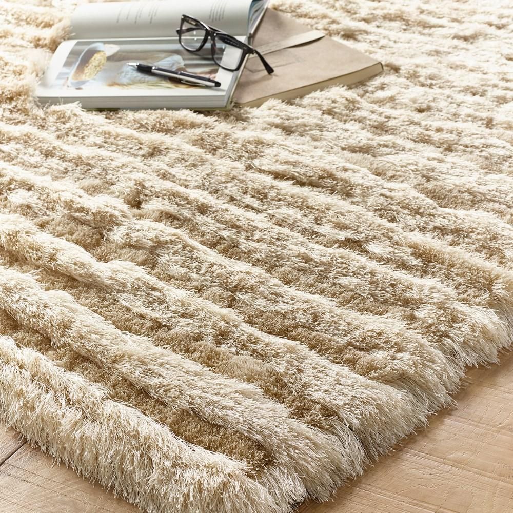 Carved Glamour Natural 120cm x 170cm Shaggy UK Mainland Free Shipping