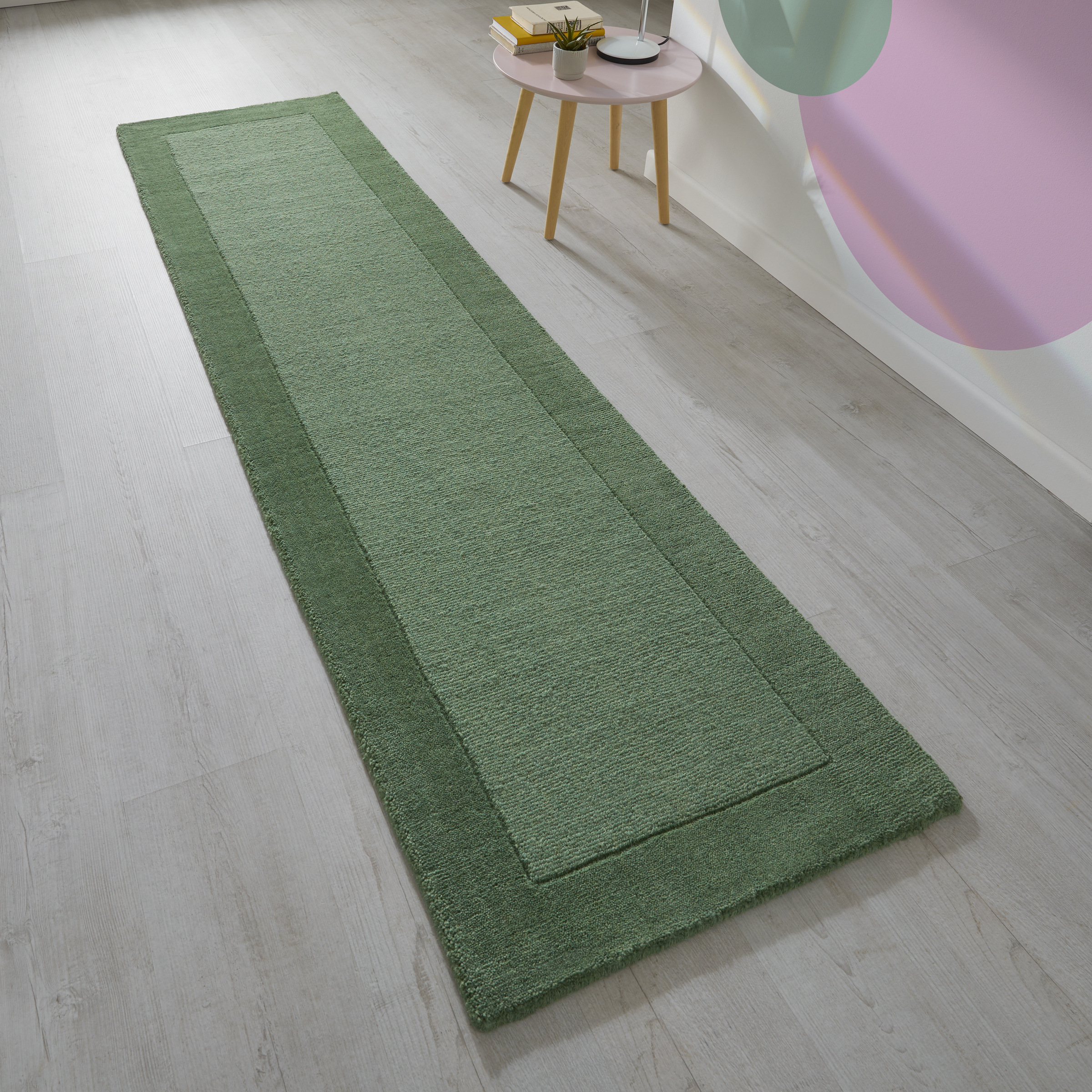 Colours Green 60cm x 230cm Hall Runner UK Mainland Free Shipping