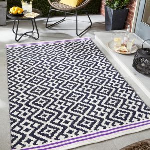 Aztec Grey / Purple | 200 x 290cm Budget UK Mainland Free Shipping