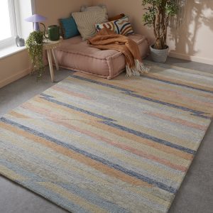 Multi Wool Rug | Contours Jagged | 160 x 230cm Wool UK Mainland Free Shipping