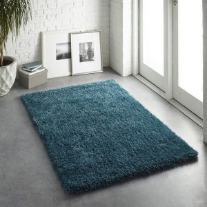 Dark Teal Polyester Shagpile | 110cm x 160cm Shaggy UK Mainland Free Shipping