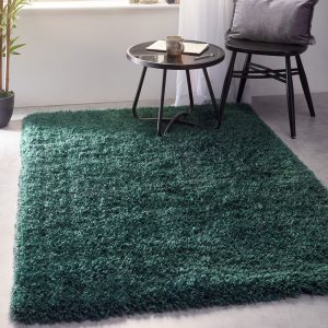 Forest Green Polyester Shagpile | 110cm x 160cm Shaggy UK Mainland Free Shipping