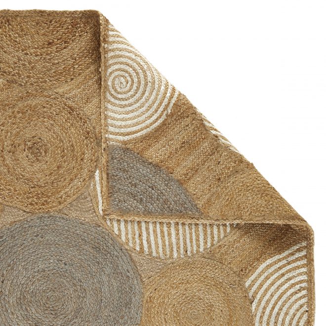 Natural Jute Rug | 120 x 170cm | Circles Jute UK Mainland Free Shipping