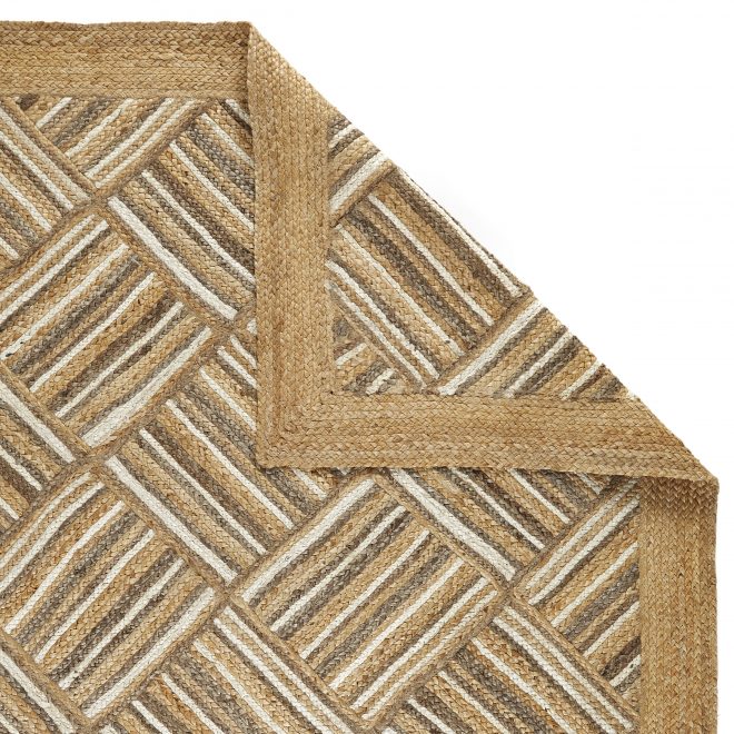 Natural Jute Rug | 160 x 230cm | Squares Jute UK Mainland Free Shipping