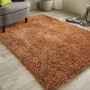 Rust Polyester Shagpile | 110cm x 160cm Shaggy UK Mainland Free Shipping