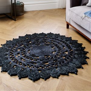 Zarla Black 150cm Circle Circle UK Mainland Free Shipping