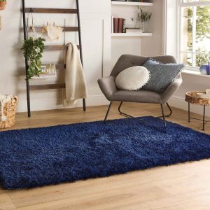 Indigo Polyester Shagpile | 160cm x 230cm Shaggy UK Mainland Free Shipping