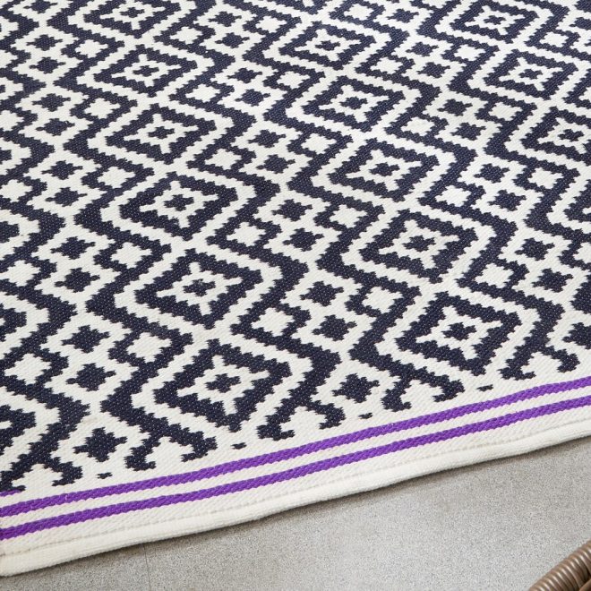 Aztec Grey / Purple | 200 x 290cm Budget UK Mainland Free Shipping