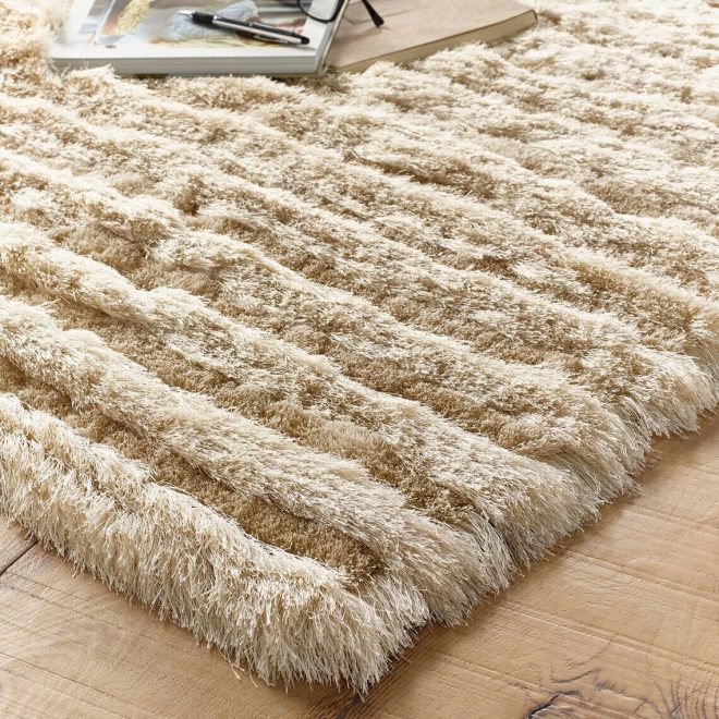 Carved Glamour Natural | 120cm x 170cm Shaggy UK Mainland Free Shipping