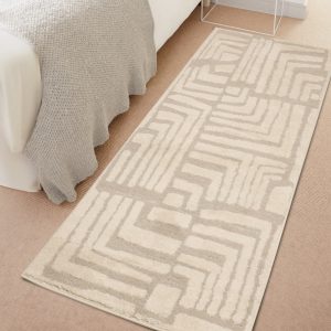 Ava Illusion Cream 080 X 200 Cm (Runner) Budget UK Mainland Free Shipping