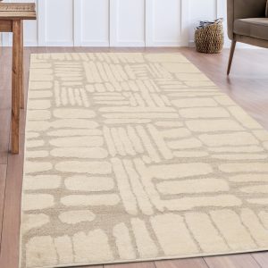 Ava Pave Cream 120 X 170 Cm Budget UK Mainland Free Shipping