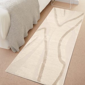 Ava Wave Cream 080 X 200 Cm (Runner) Budget UK Mainland Free Shipping