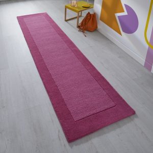 Colours Pink 060 X 230 Cm (Runner) Wool UK Mainland Free Shipping