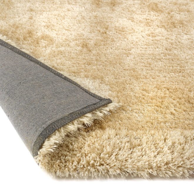 Shimmer Border Champagne Shagpile Rugs UK Mainland Free Shipping