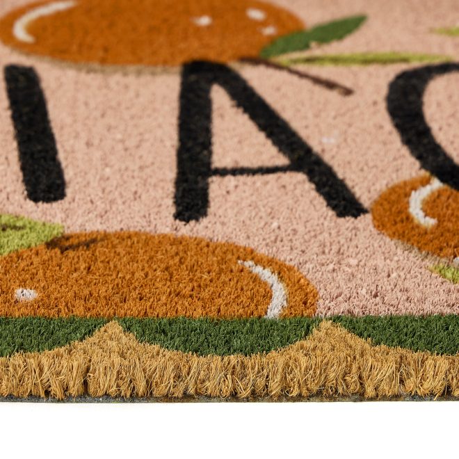 Door Mat Coir Ciao Orange Doormats | Runners UK Mainland Free Shipping