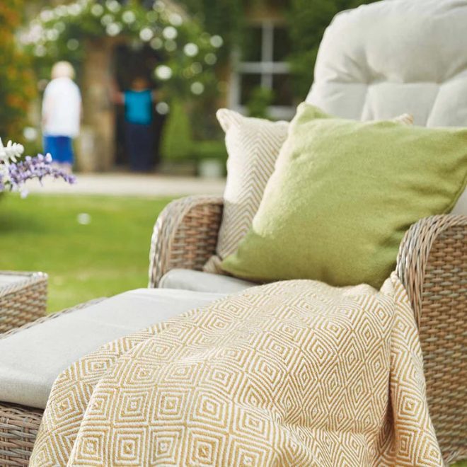 Diamond Throw Gold Throws and Blankets UK Mainland Free Shipping