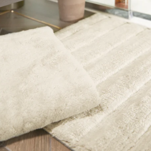 Bamboo Stripe | Cream Bath Mat Bathroom Mats | Sets UK Mainland Free Shipping