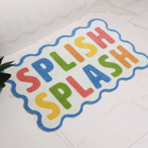 Printed Bathroom Mat Splish Splash Doormats | Runners UK Mainland Free Shipping