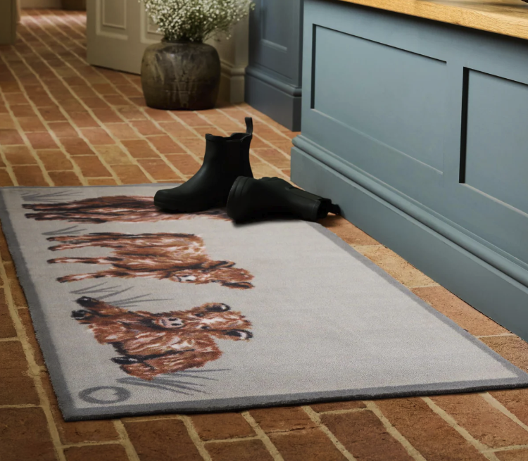 Heritage Highland Cow 3 Heritage Highland Cow Doormats | Runners UK Mainland Free Shipping