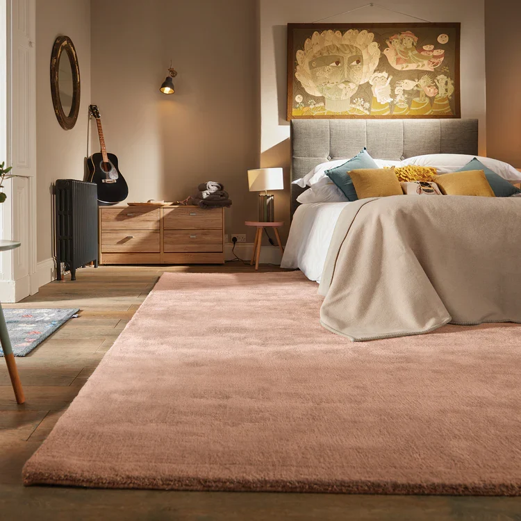 Hush Coral Pink 3 Hush Coral Pink Prestige rugs UK Mainland Free Shipping