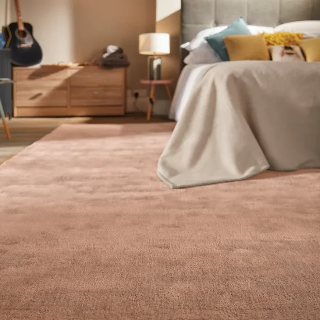 Hush Coral Pink Prestige rugs UK Mainland Free Shipping