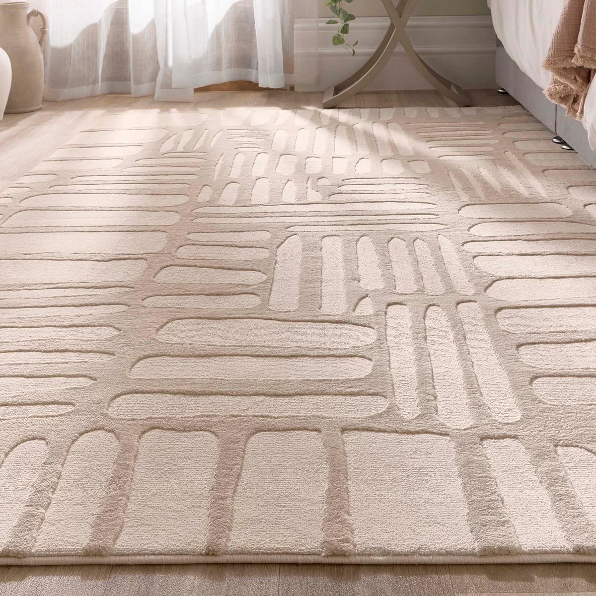 Pathway Cream Rug 5 Pathway Cream Rug Contemporary Rugs UK Mainland Free Shipping