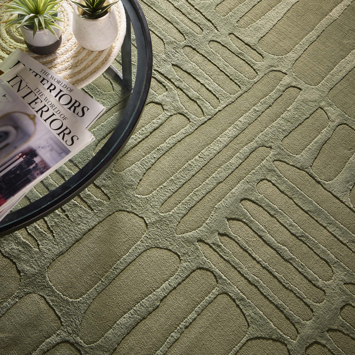 Pathway Green Rug 4 Pathway Green Rug Contemporary Rugs UK Mainland Free Shipping