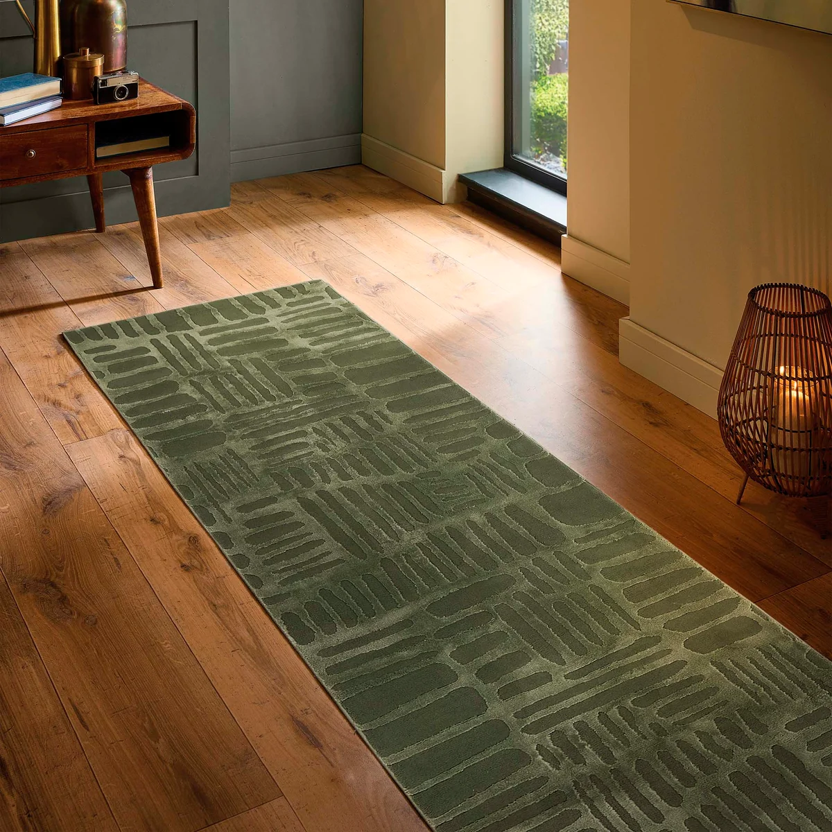 Pathway Green Rug 6 Pathway Green Rug Contemporary Rugs UK Mainland Free Shipping