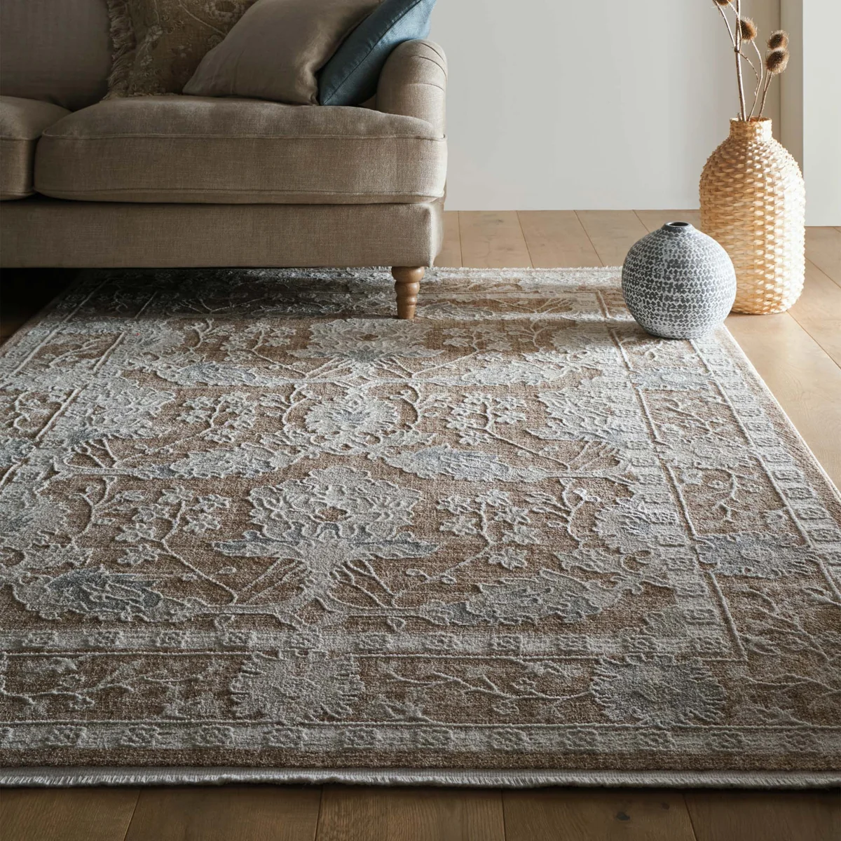 Opulent Seraphina Beige Rug 5 Opulent Seraphina Beige Rug Traditional UK Mainland Free Shipping