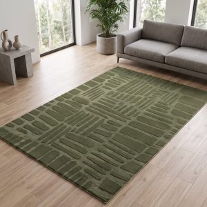 Pathway Green Rug Contemporary Rugs UK Mainland Free Shipping