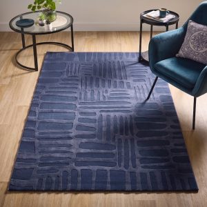 Pathway Navy Rug Contemporary Rugs UK Mainland Free Shipping