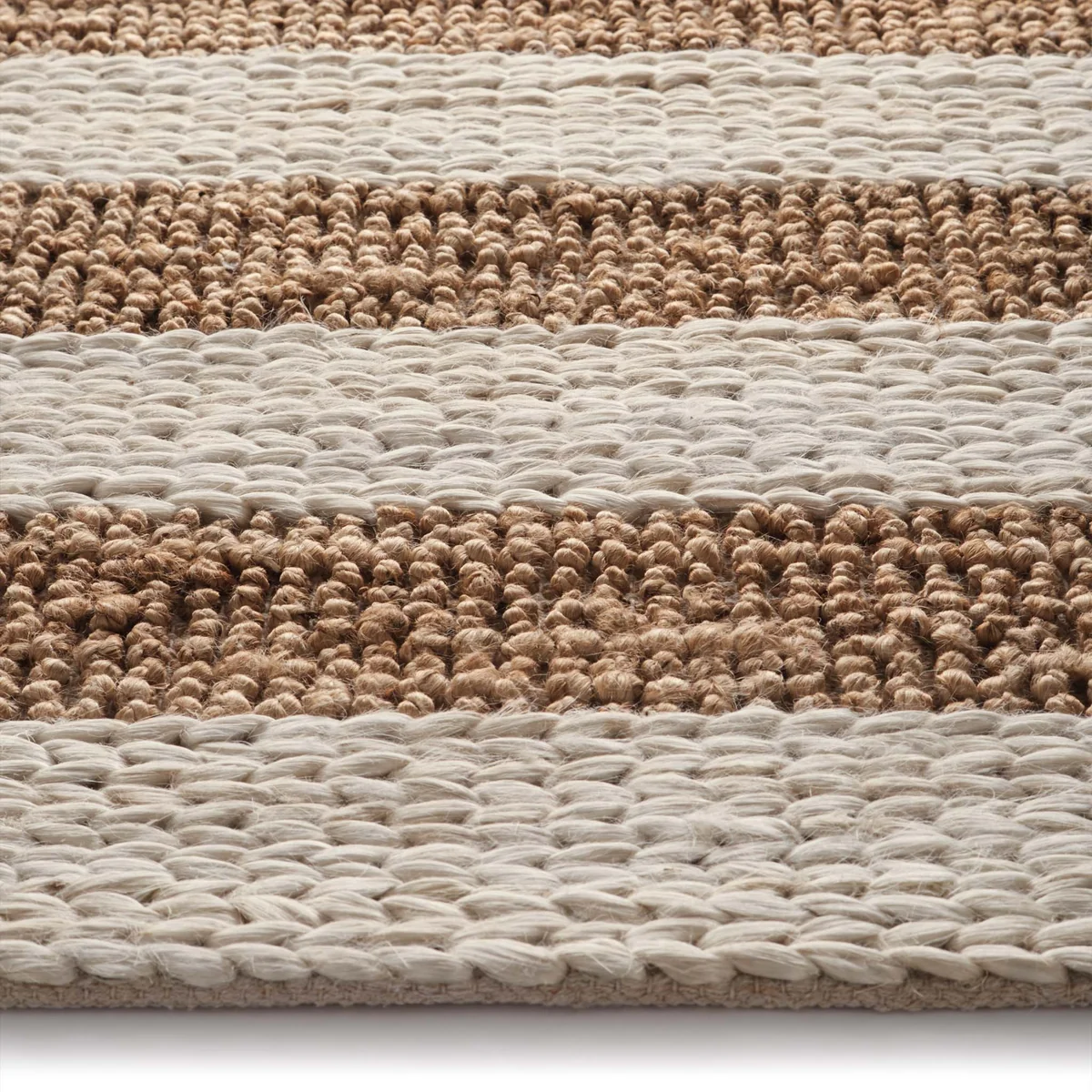 Bondi Jute Stripe Cream Natural 3 Bondi Jute Stripe Cream Natural Sisal & Jute Rugs UK Mainland Free Shipping