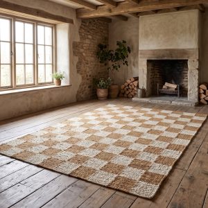 Checkerboard Jute Natural Checkerboard Jute Natural Sisal & Jute Rugs UK Mainland Free Shipping